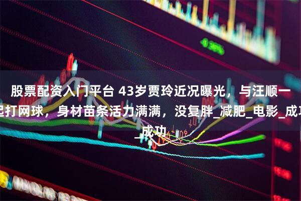 股票配资入门平台 43岁贾玲近况曝光，与汪顺一起打网球，身材苗条活力满满，没复胖_减肥_电影_成功
