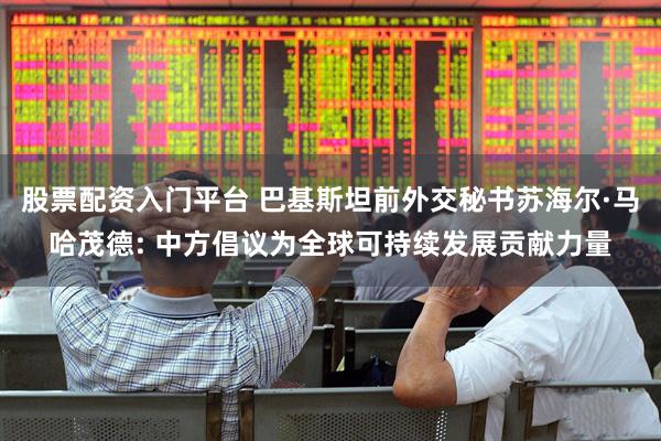 股票配资入门平台 巴基斯坦前外交秘书苏海尔·马哈茂德: 中方倡议为全球可持续发展贡献力量